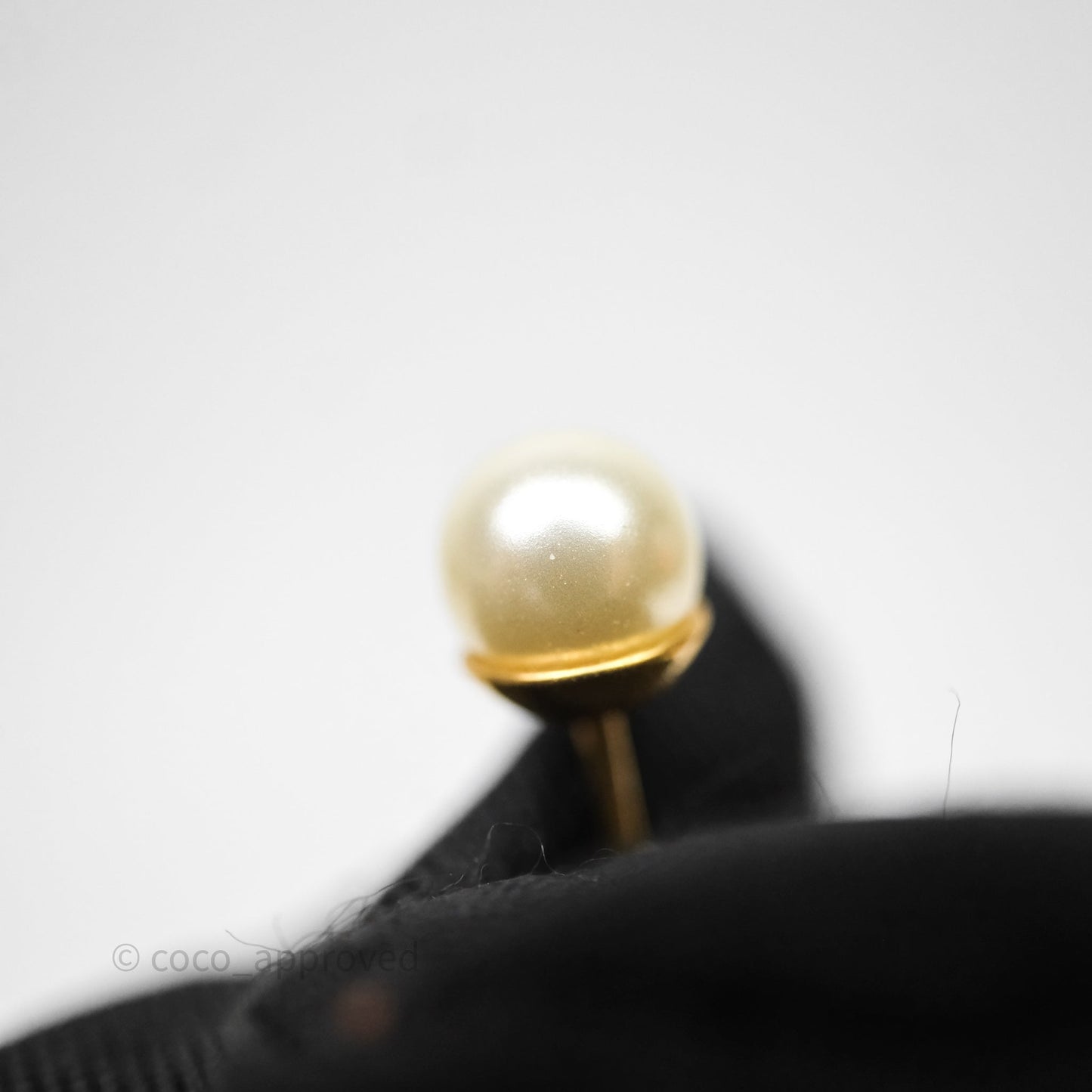 Christian Dior J'Adior Crystal Pearl Drop Earrings Aged Gold Tone