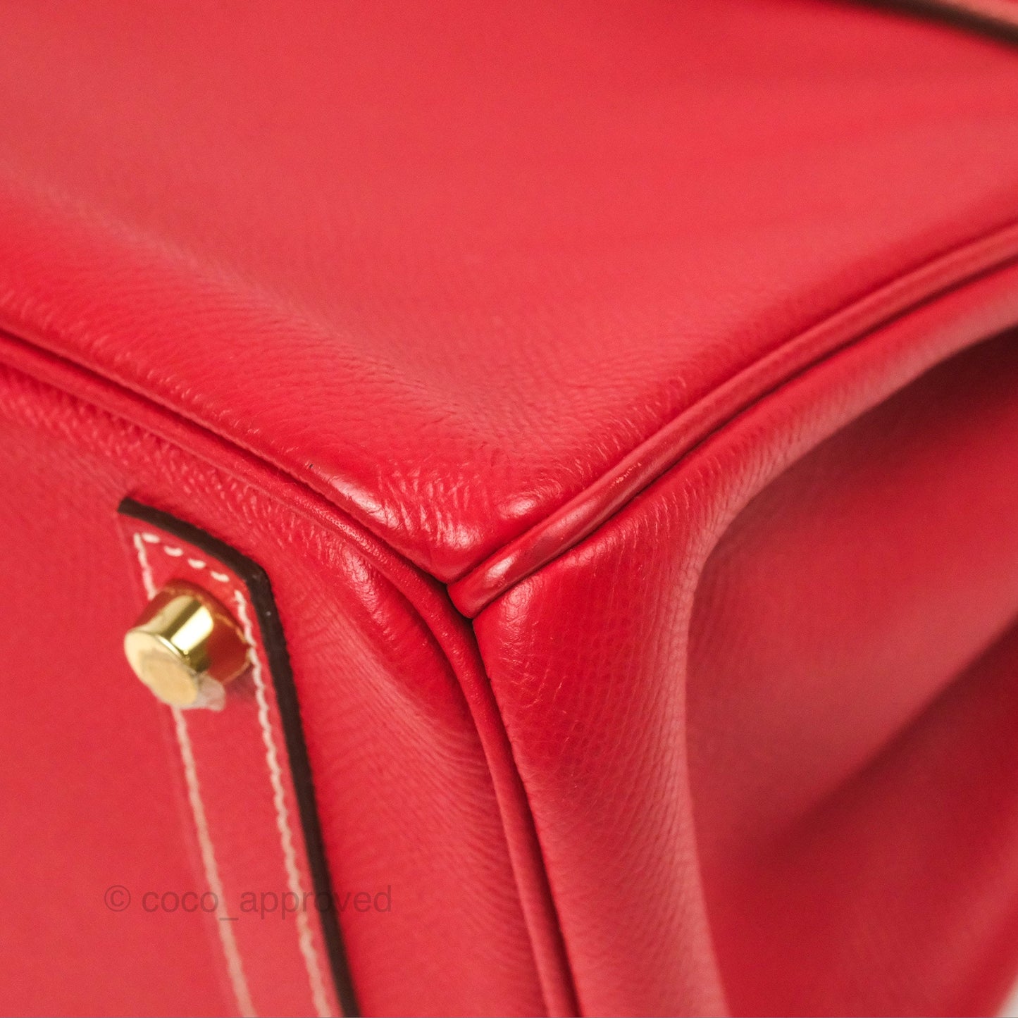 Hermès Candy Birkin 30 Rouge Casque/Blue Thalassa Epsom Permabrass Hardware