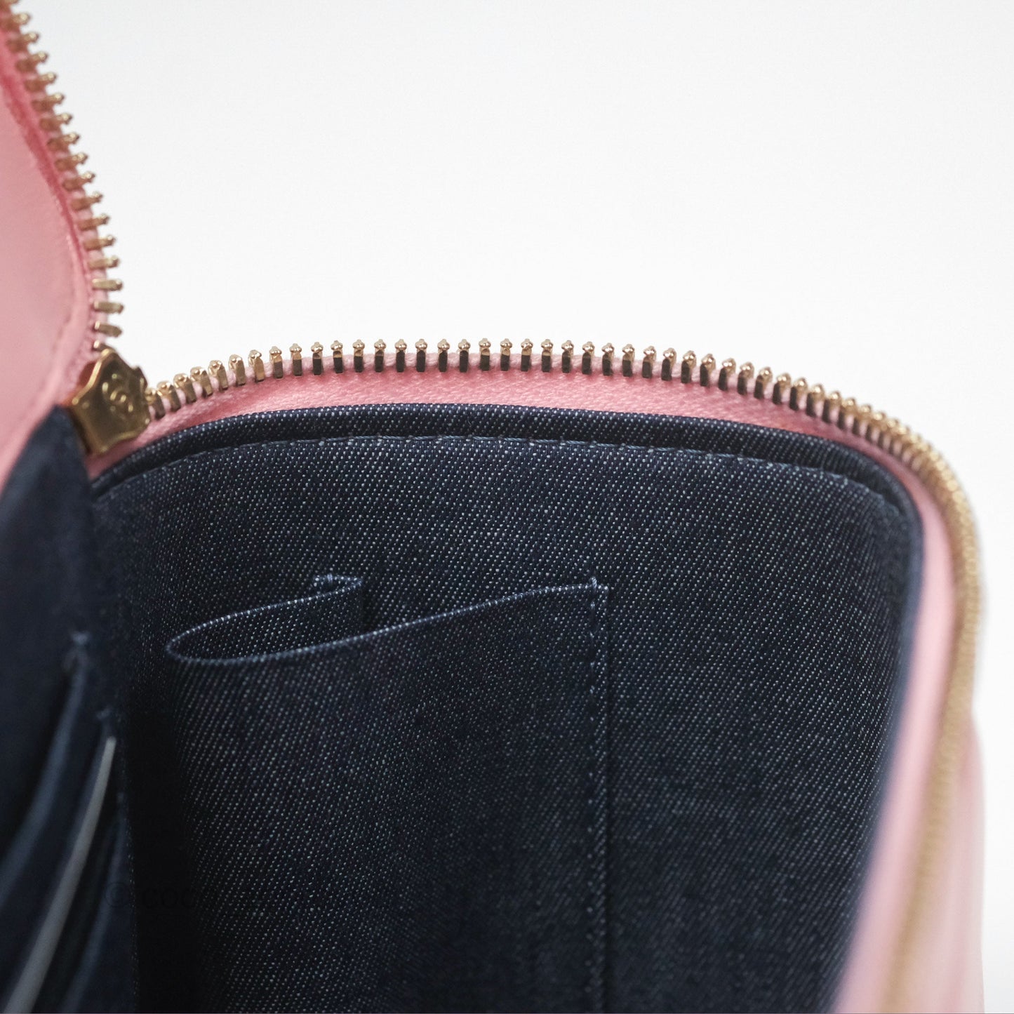 Chanel Resin Elegant Chain Vanity Case Pink Lambskin Gold Hardware