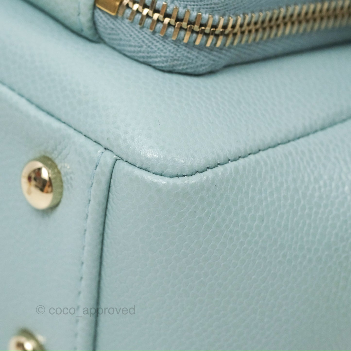 Chanel Quilted Small Business Affinity Flap Blue Caviar Gold Hardware