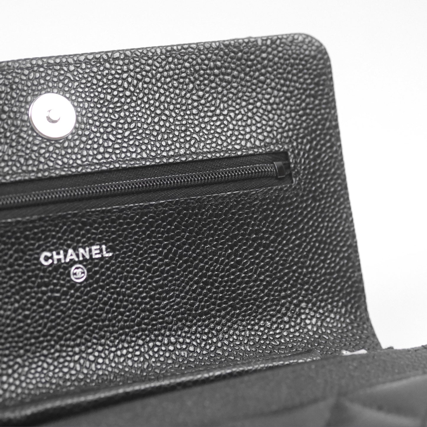 Chanel Quilted Classic WOC Black Caviar Silver Hardware