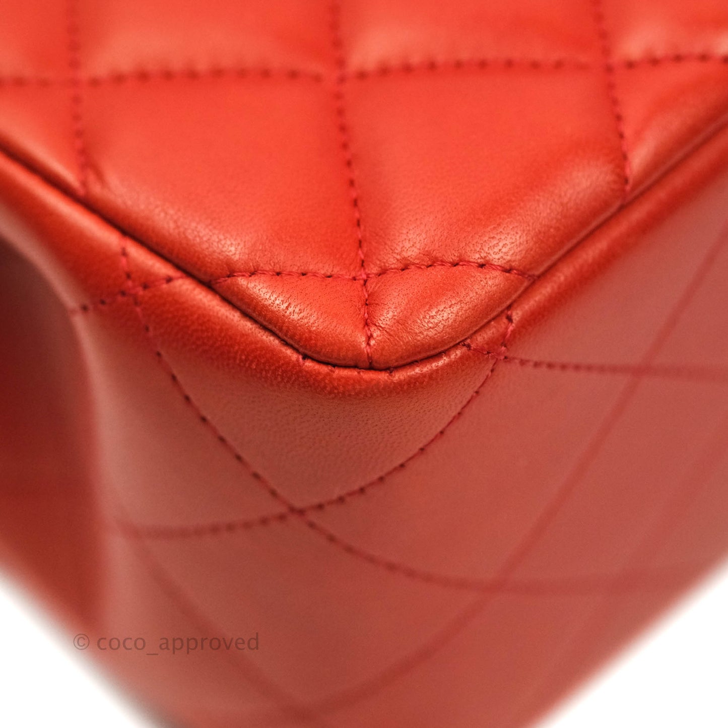 Chanel Jumbo Double Flap Red Lambskin Silver Hardware⁣⁣