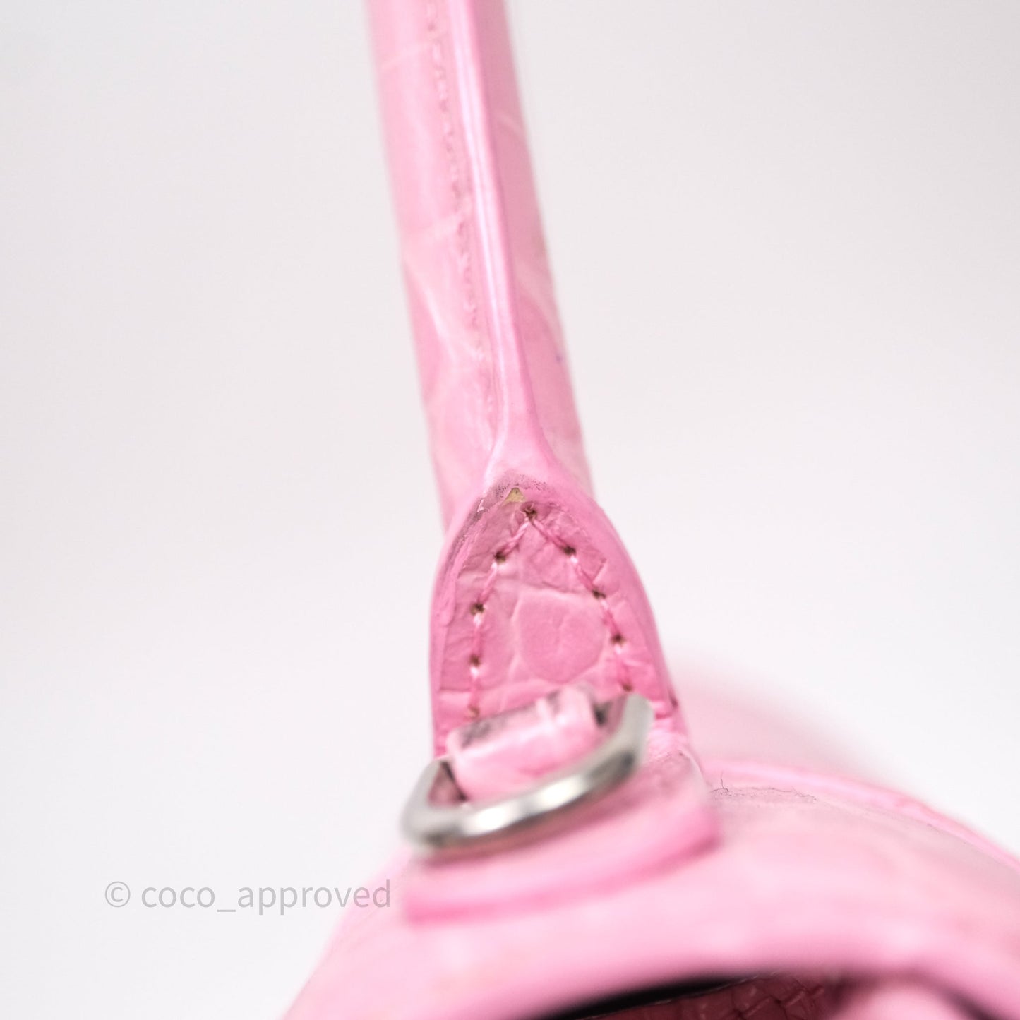 Balenciaga Small Hourglass Embossed Bag Pink