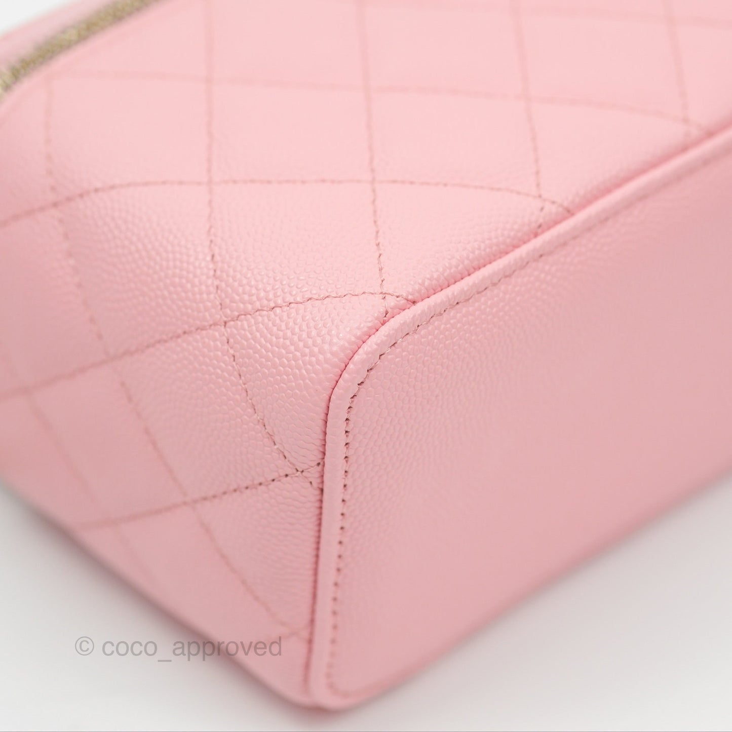 Chanel Classic Vanity With Chain Pink Caviar Gold Hardware