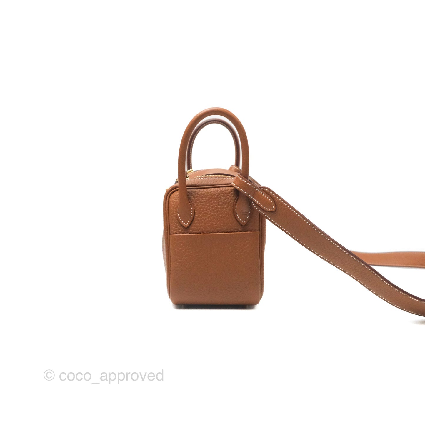 Hermès Mini Lindy 20 Gold Clemence Gold Hardware