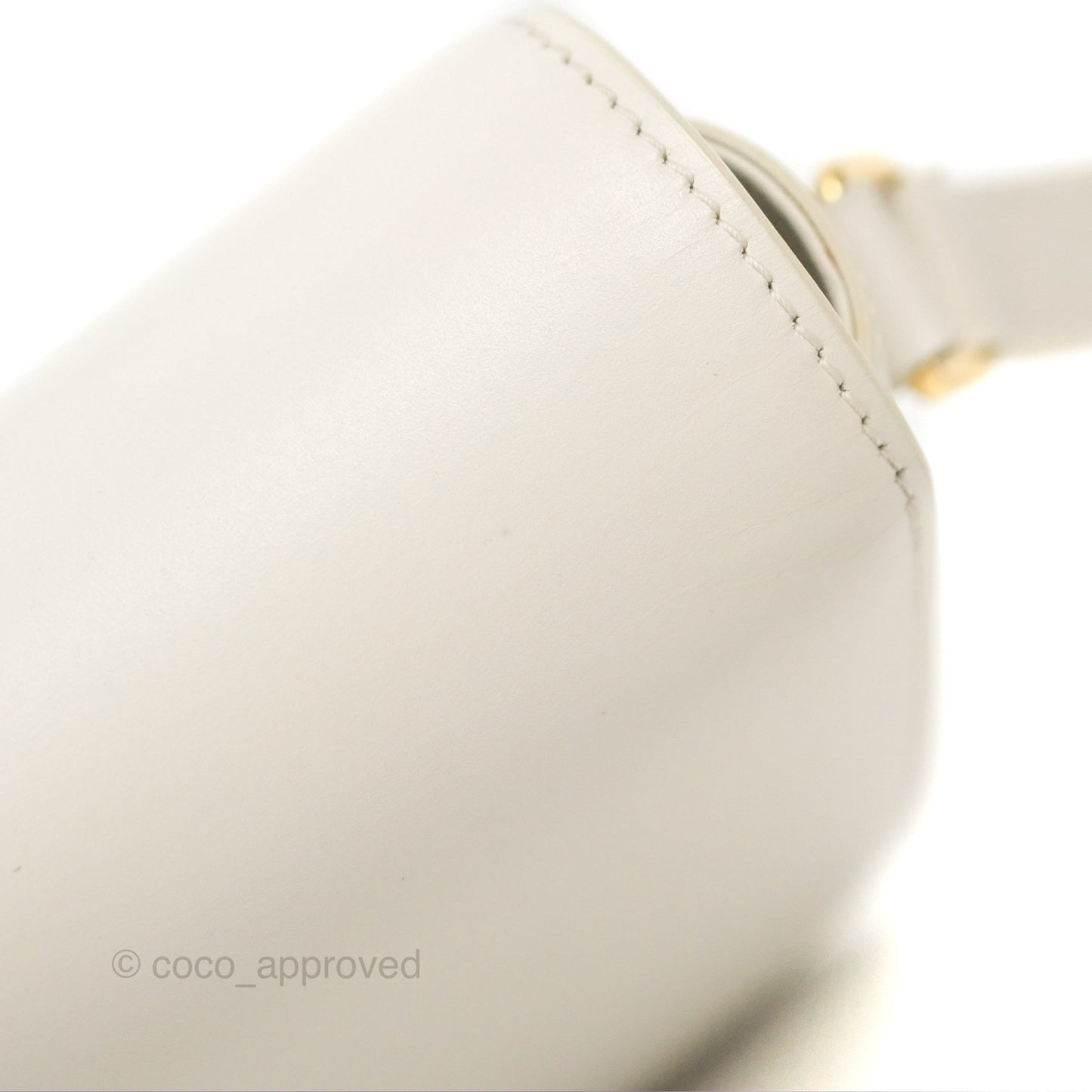 Celine Teen Triomphe Bag Shiny Calfskin White