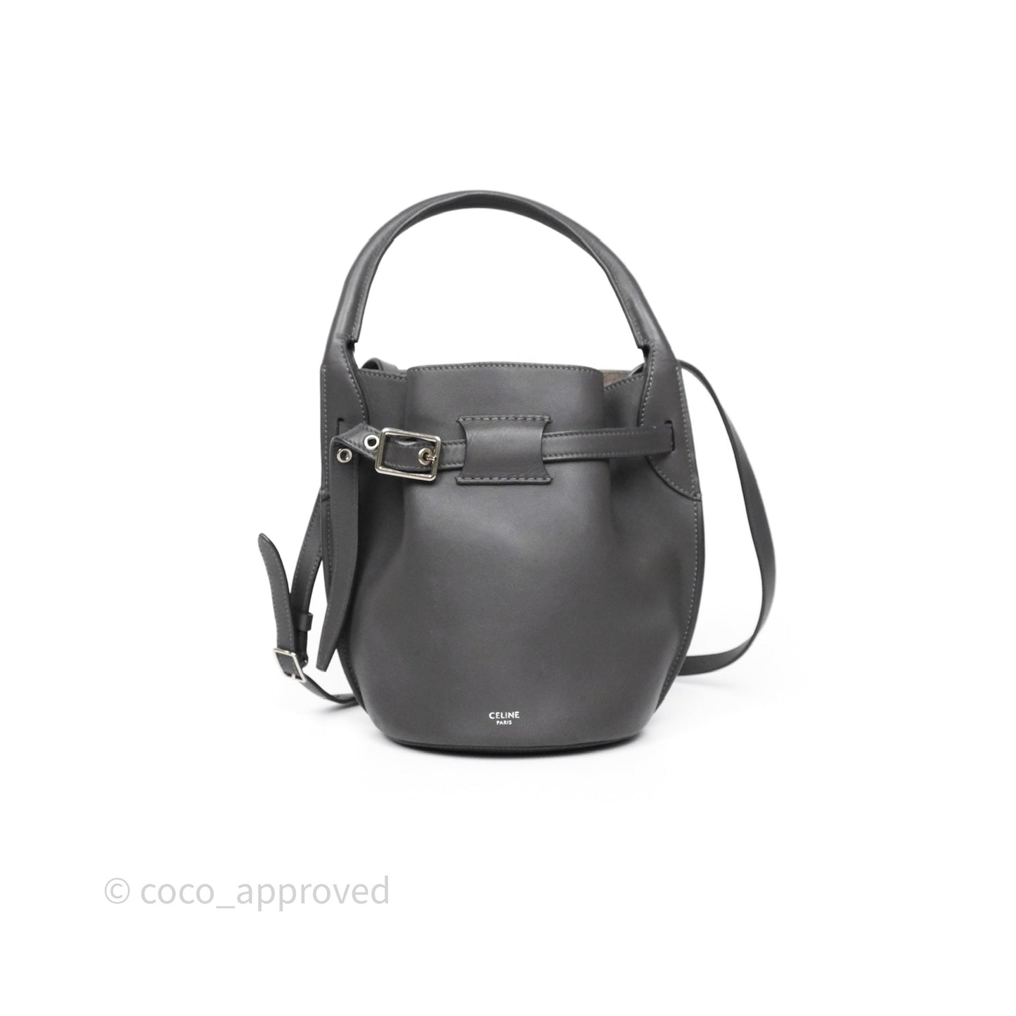 Celine Big Bag Nano Bucket Grey Smooth Calfskin