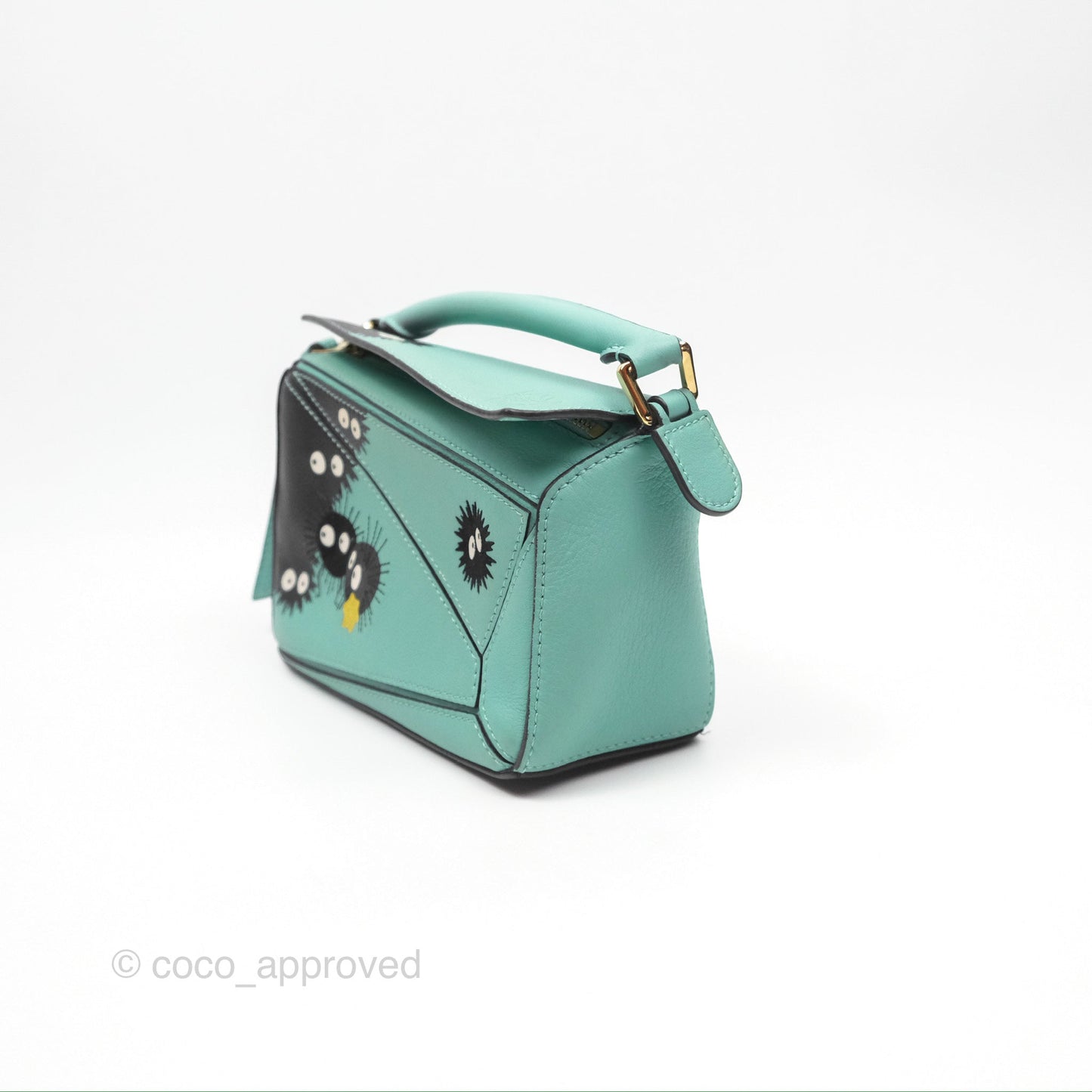 Loewe x Studio Ghibli Spirited Away Mini Puzzle Mint Calfskin