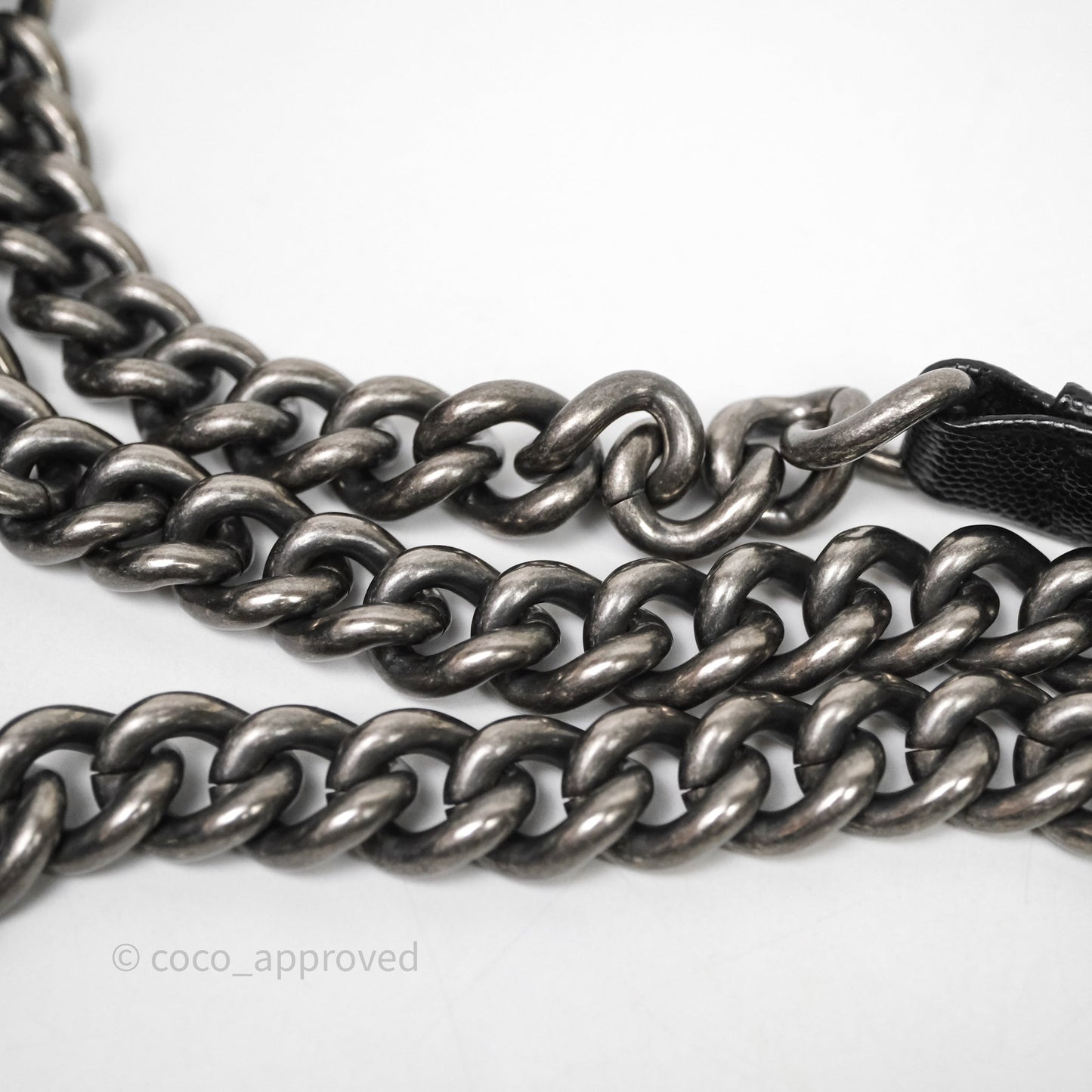 Chanel Medium Boy Quilted Black Caviar Ruthenium Hardware