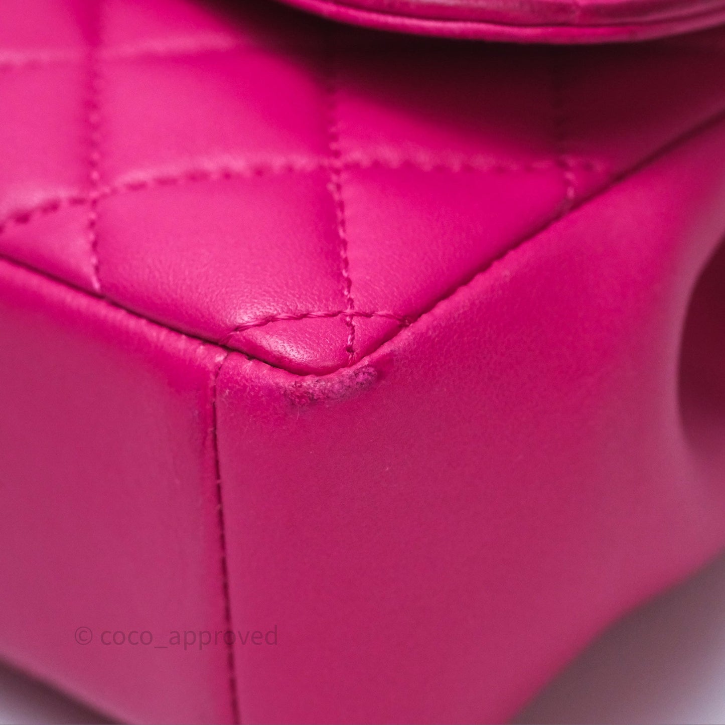 Chanel Quilted Mini Mademoiselle Chic Flap Dark Pink Lambskin Aged Gold Hardware