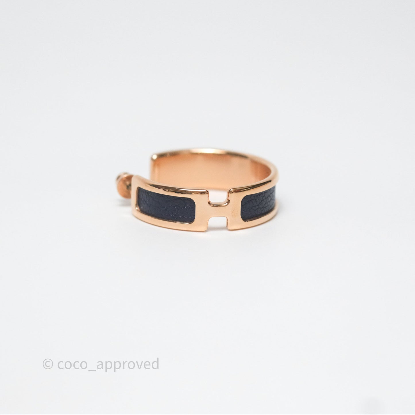 Hermès Olympe Earrings Bleu Saphir Rose Gold Hardware