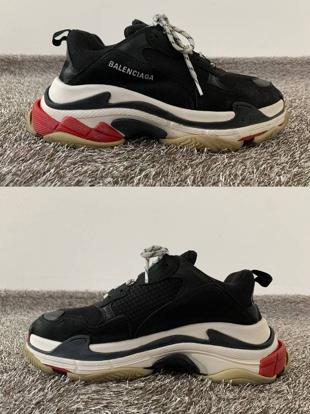 Luxury Bottega Veneta Balenciaga Triple S Multi Bread Black Red 43 280