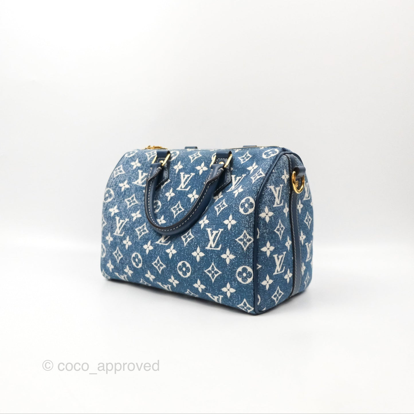 Louis Vuitton Bandouliere Speedy 25 Monogram Blue Denim