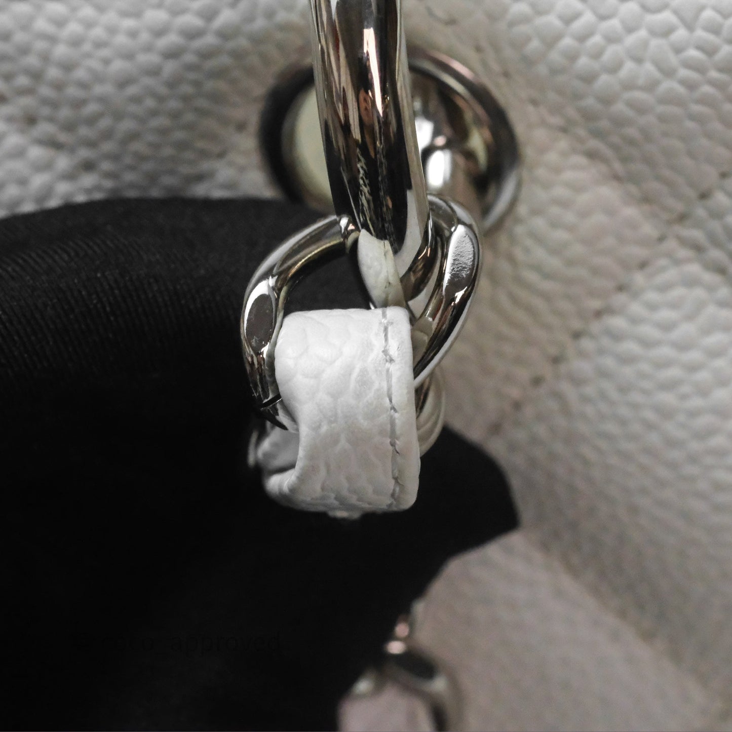 Chanel GST White Caviar Silver Hardware