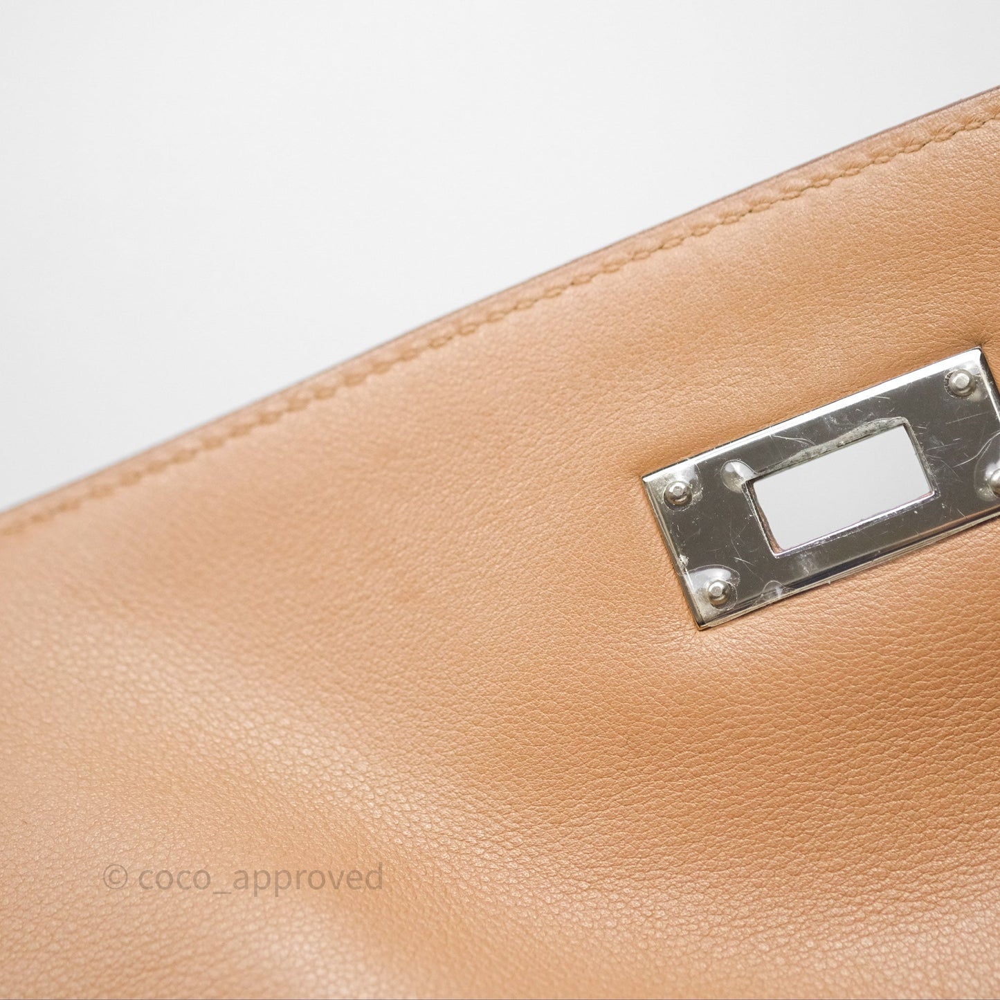 Hermès Kelly 35 Retourne Chai 0M Evercolor Palladium Hardware