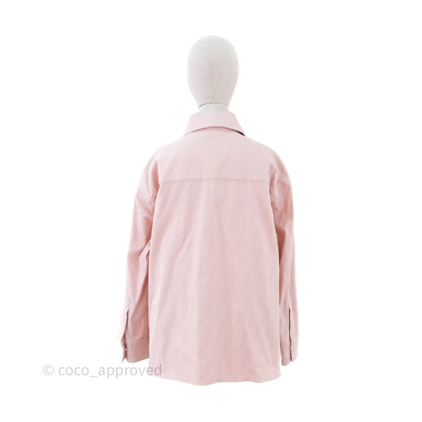 Fendi Denim FF Belted Jacket Pink