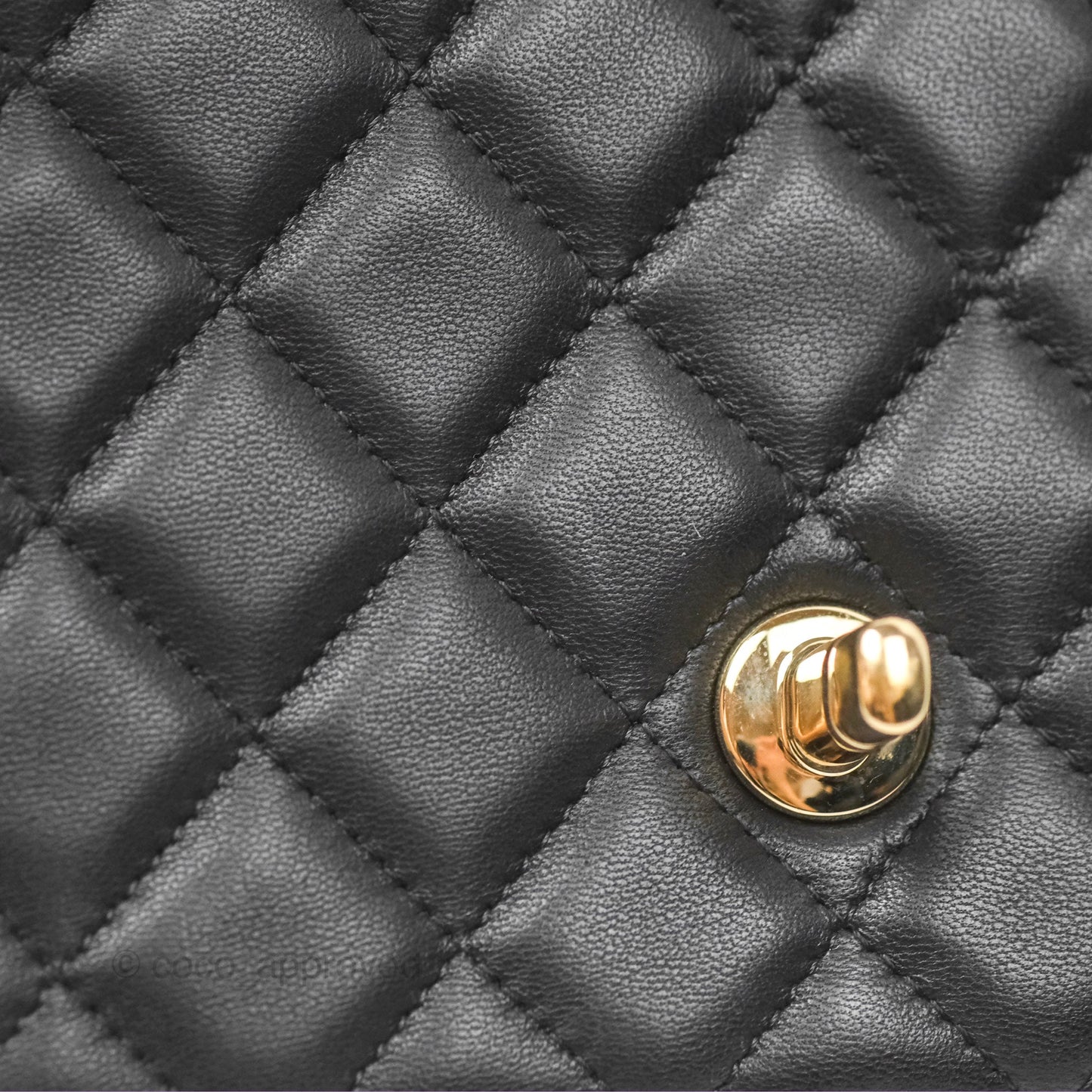 Chanel Quilted Mini Rectangular Black Lambskin Gold Hardware
