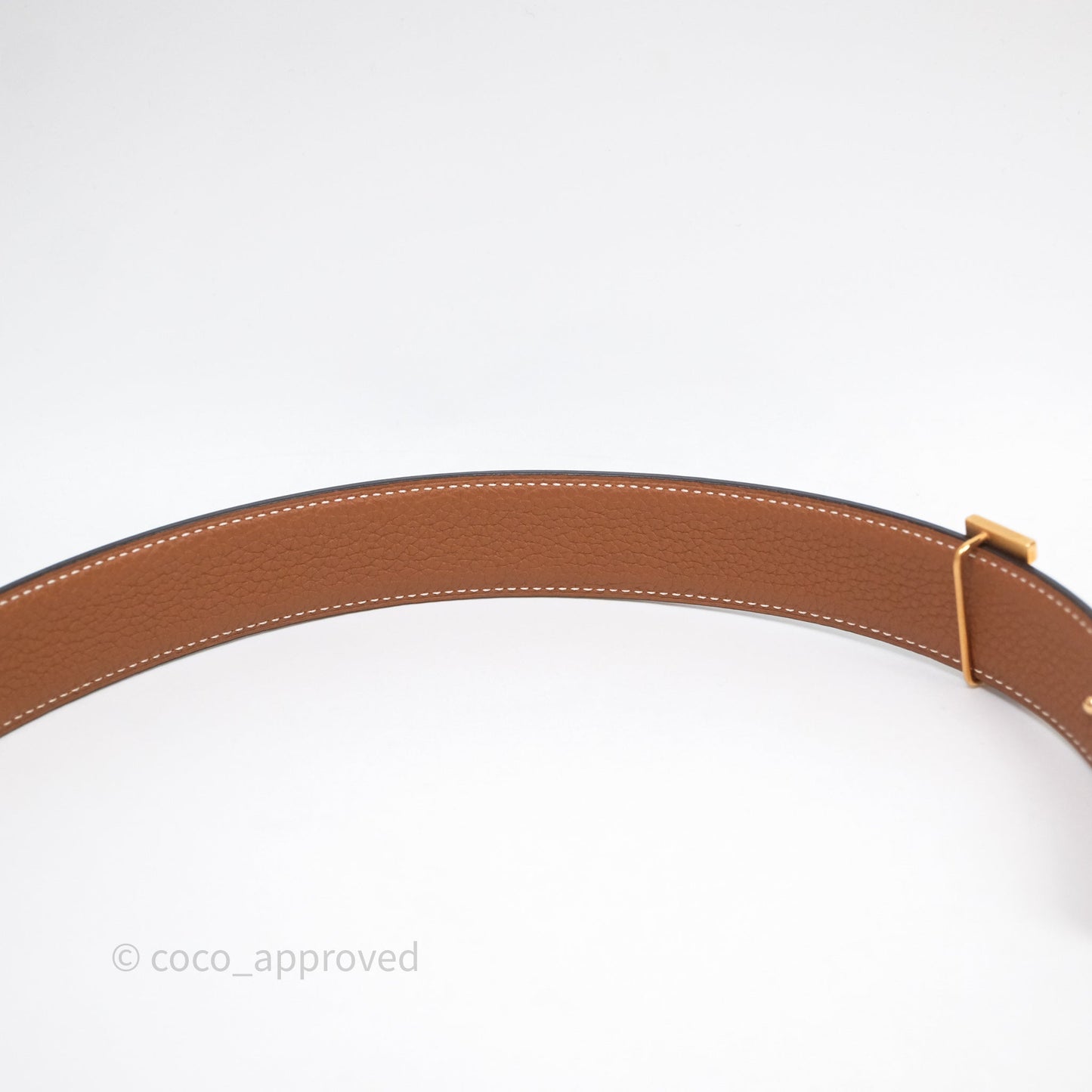 Hermès H Belt Buckle & Reversible Strap Black Gold Hardware