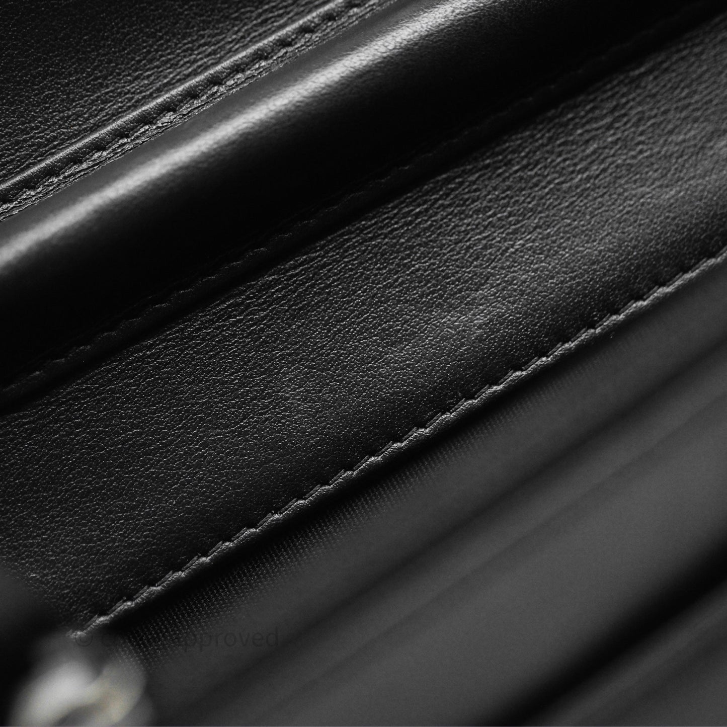 Chanel Quilted Boy Wallet on Chain WOC Black Caviar Ruthenium Hardware