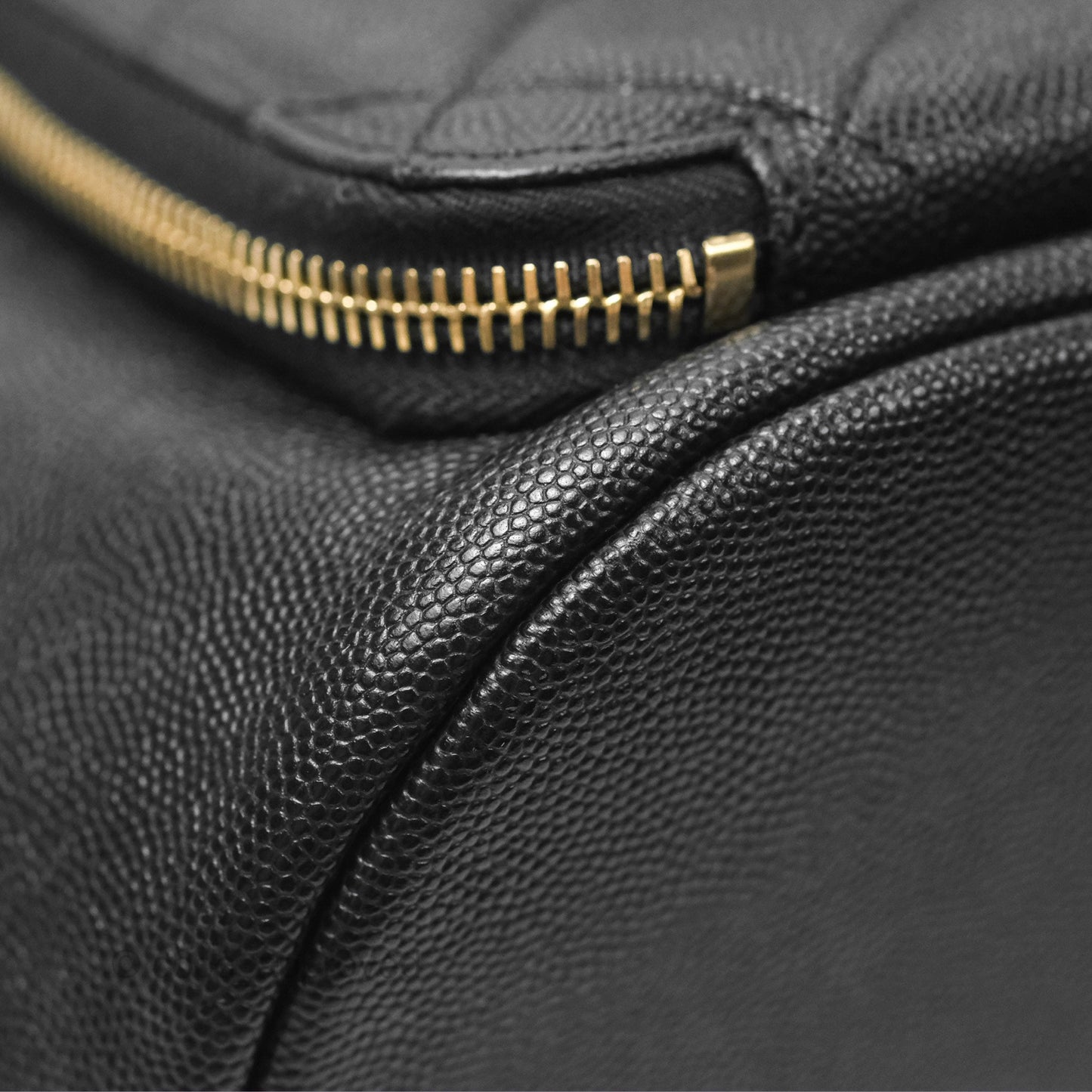 Chanel Quilted Business Affinity Backpack Black Caviar Gold Hardware