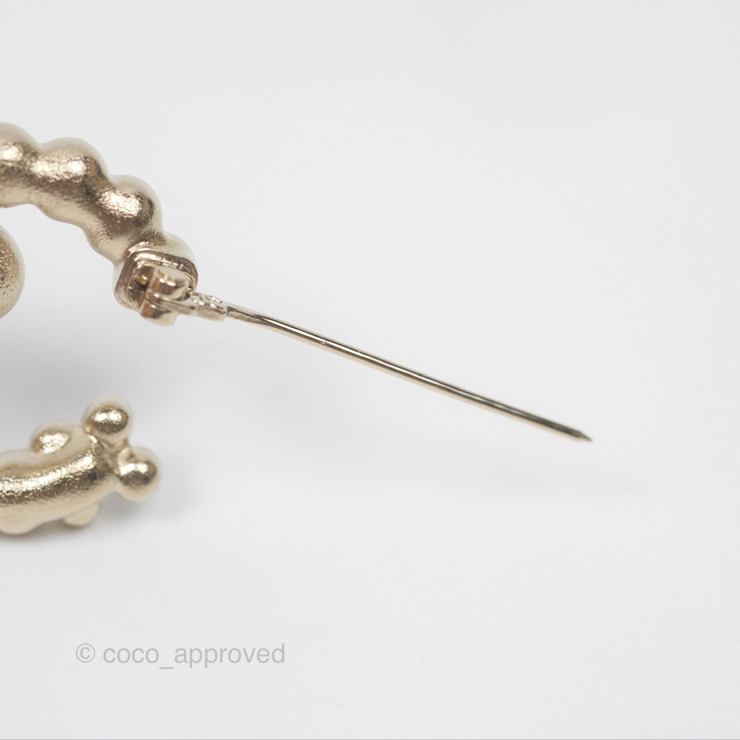 Chanel CC Resin Crystal Brooch Gold Tone 23A