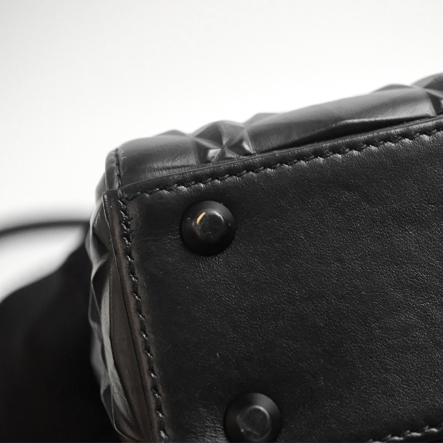 Dior Mini Lady Dior So Black Cannage Calfskin with Diamond Motif