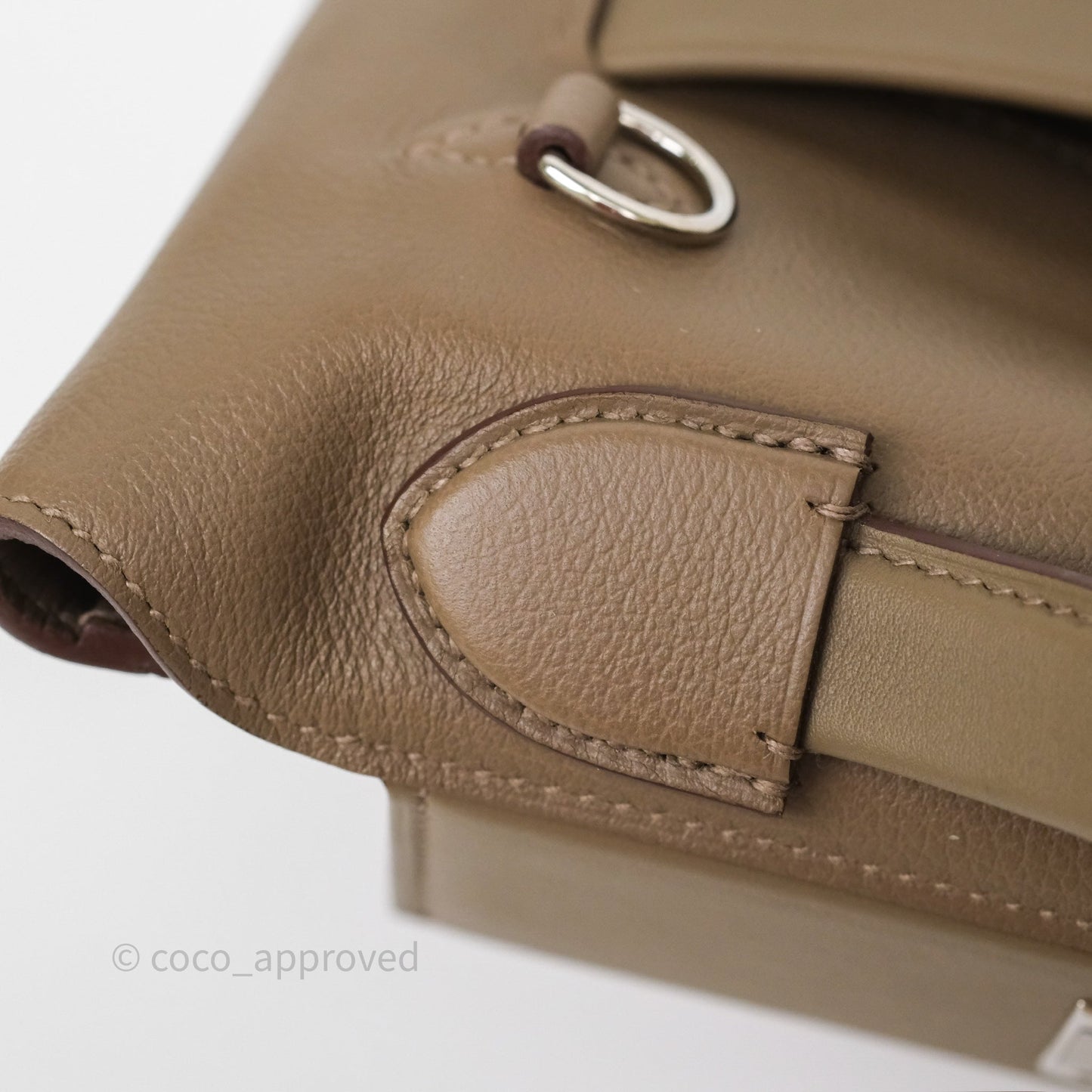 Hermès 24/24 21 Mini Etoupe 18 Evercolor/ Swift Palladium Hardware