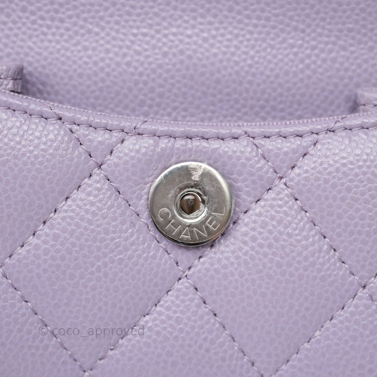 Chanel Classic Mini Backpack Lilac Caviar Silver Hardware