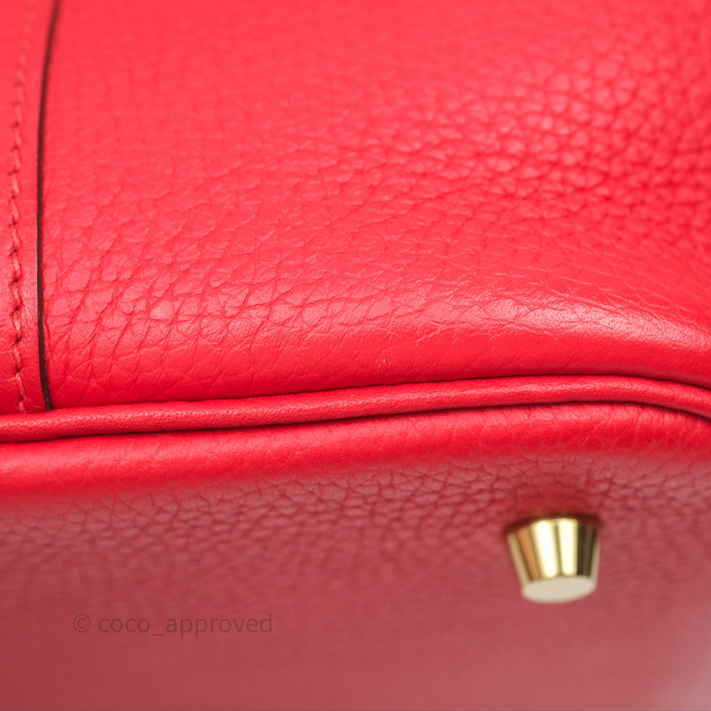 Hermès Picotin 22 Rouge Tomate S5 Clemence Gold Hardware