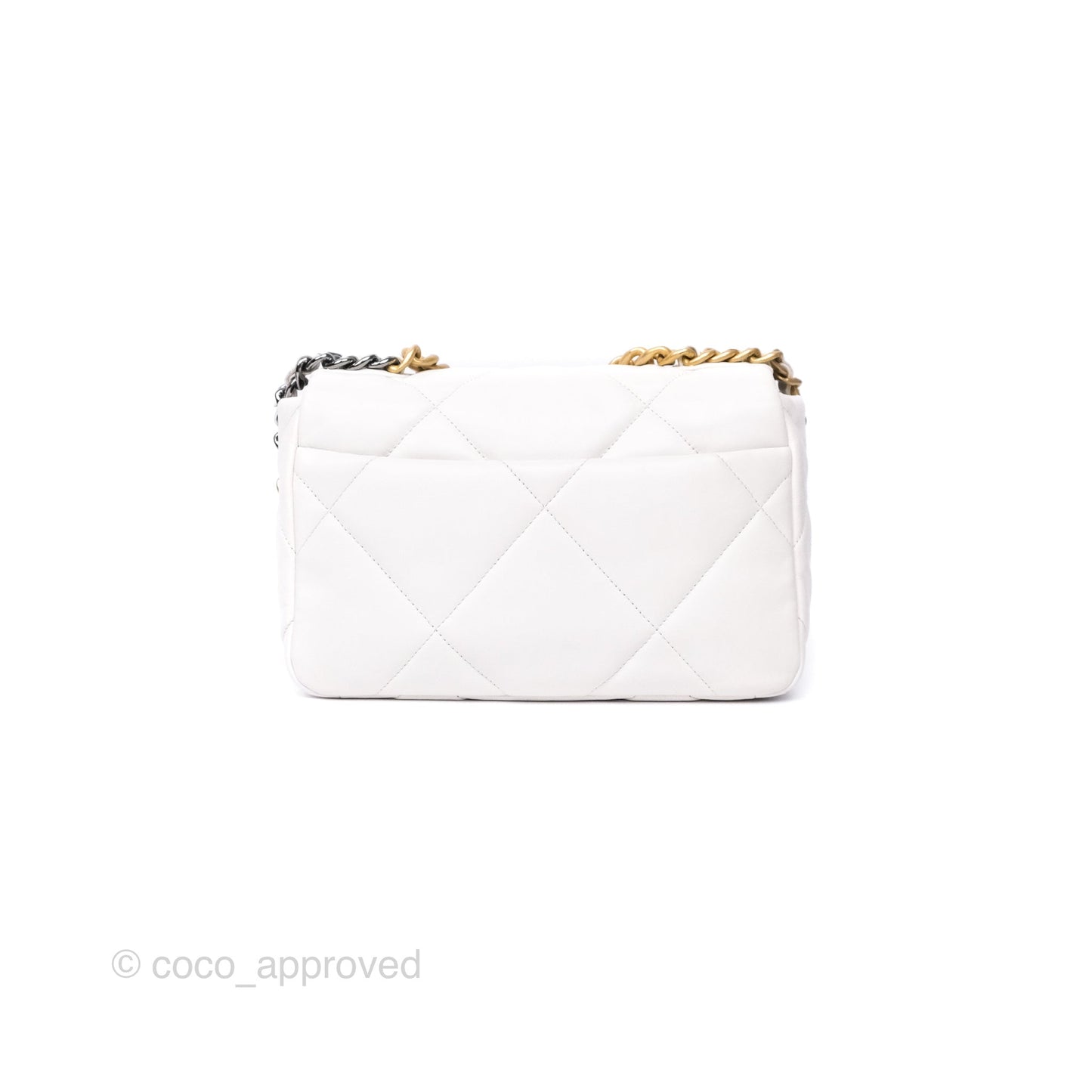 Chanel 19 Small White Mixed Hardware