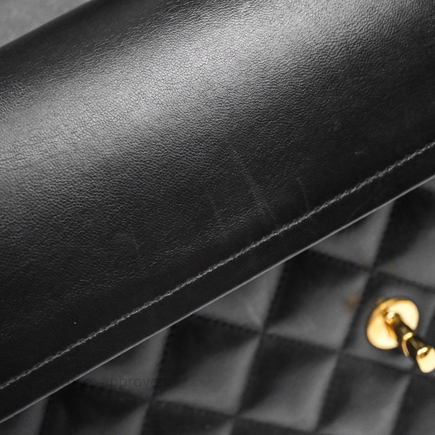 Chanel Classic Jumbo Double Flap Black Lambskin Bag Gold Hardware