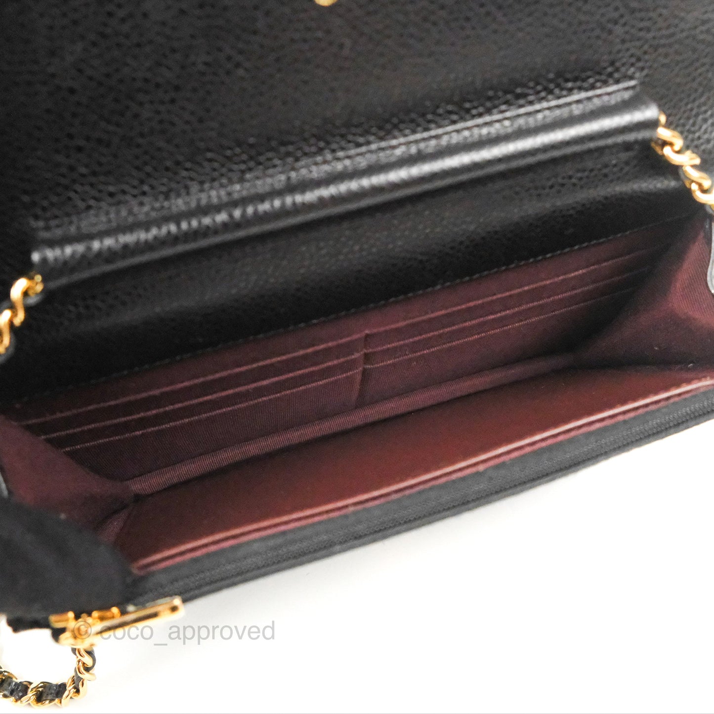 Chanel Classic Quilted WOC Black Caviar Gold Hardware