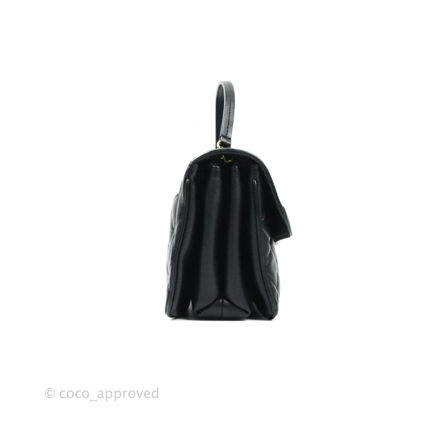 Chanel Coco Vintage Flap Bag Black Lambskin Aged Gold Hardware