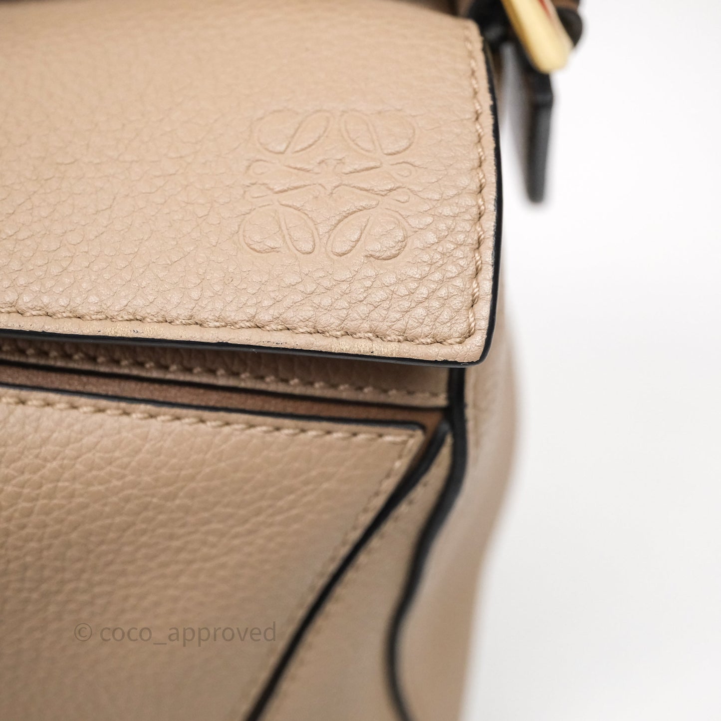 Loewe Small Puzzle Bag Sand Mink Grained Calfskin