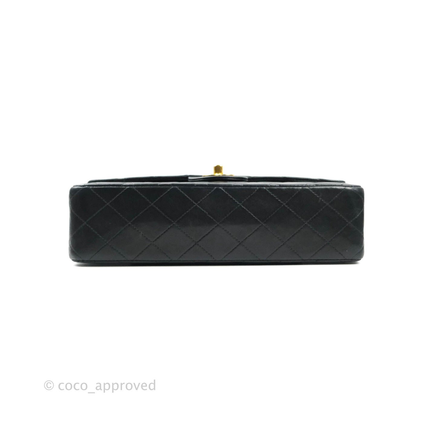 Chanel Classic Vintage Double Flap M/L Black Lambskin 24K Gold Hardware