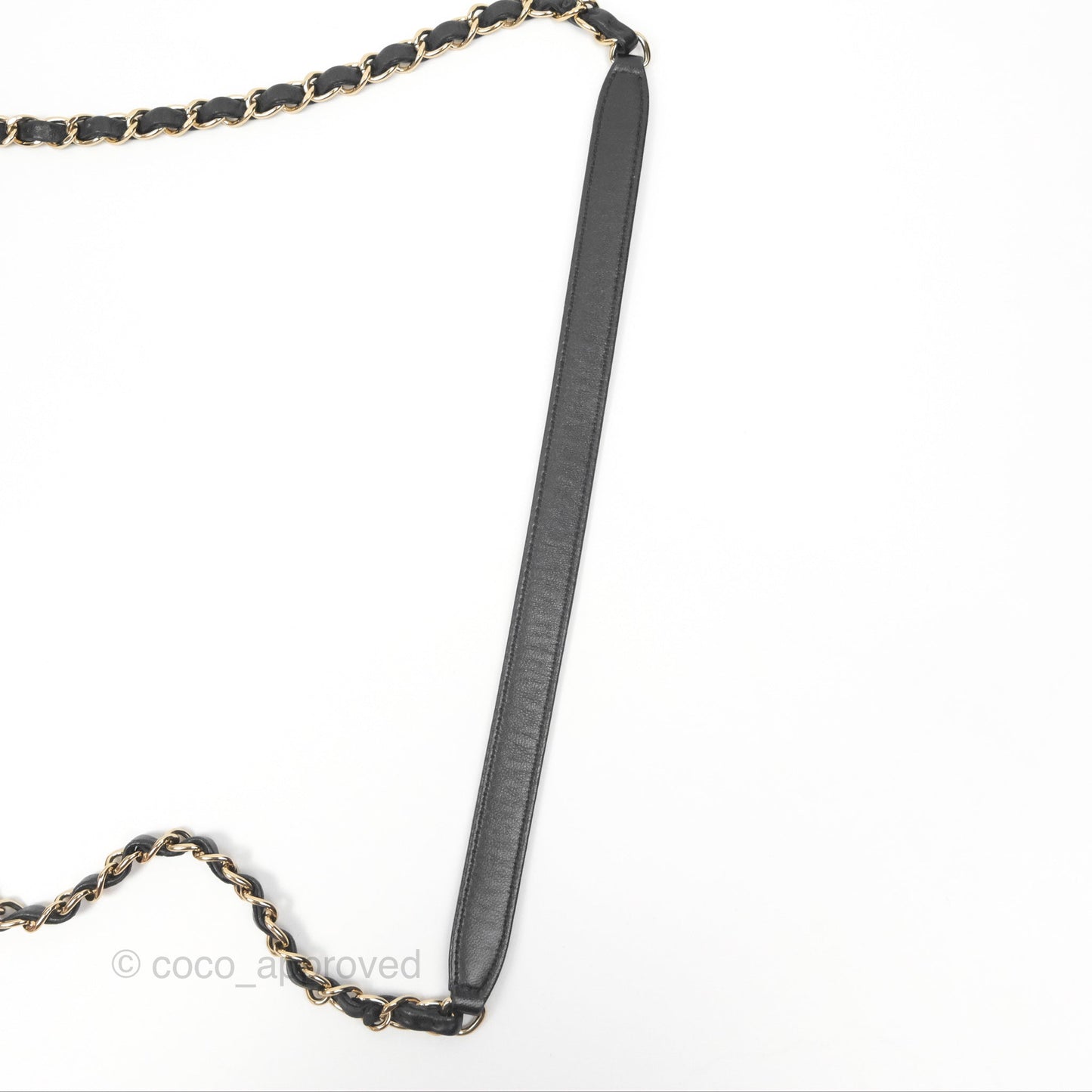 Chanel CC Chain Drawstring Bucket Bag Chevron Black Lambskin Gold Hardware