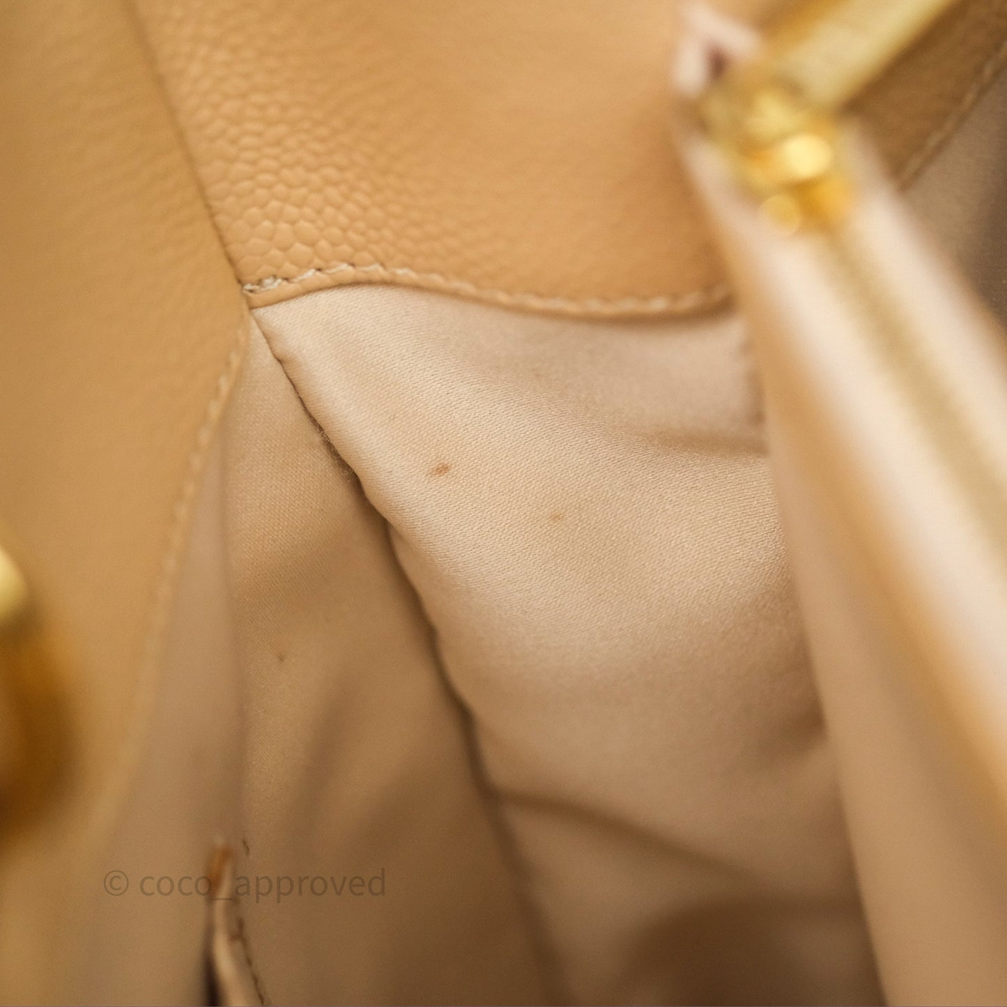 Chanel GST Beige Caviar Gold Hardware