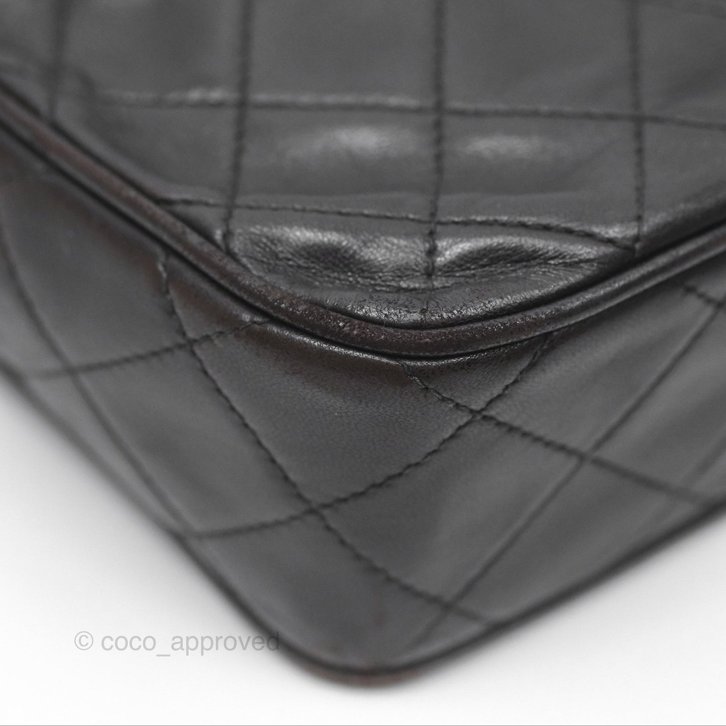Chanel Vintage Small Camera Bag Black Lambskin Gold Hardware