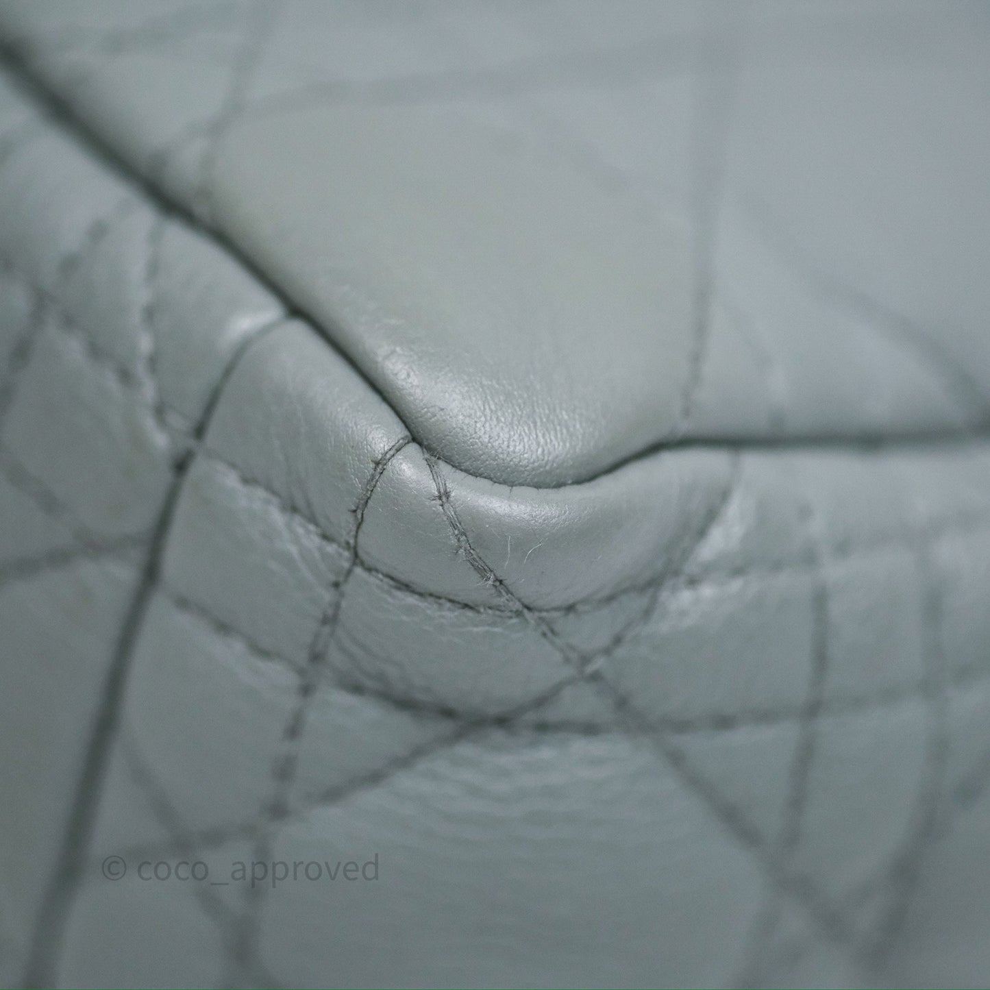Dior Small Caro Bag Grey Supple Cannage Calfskin