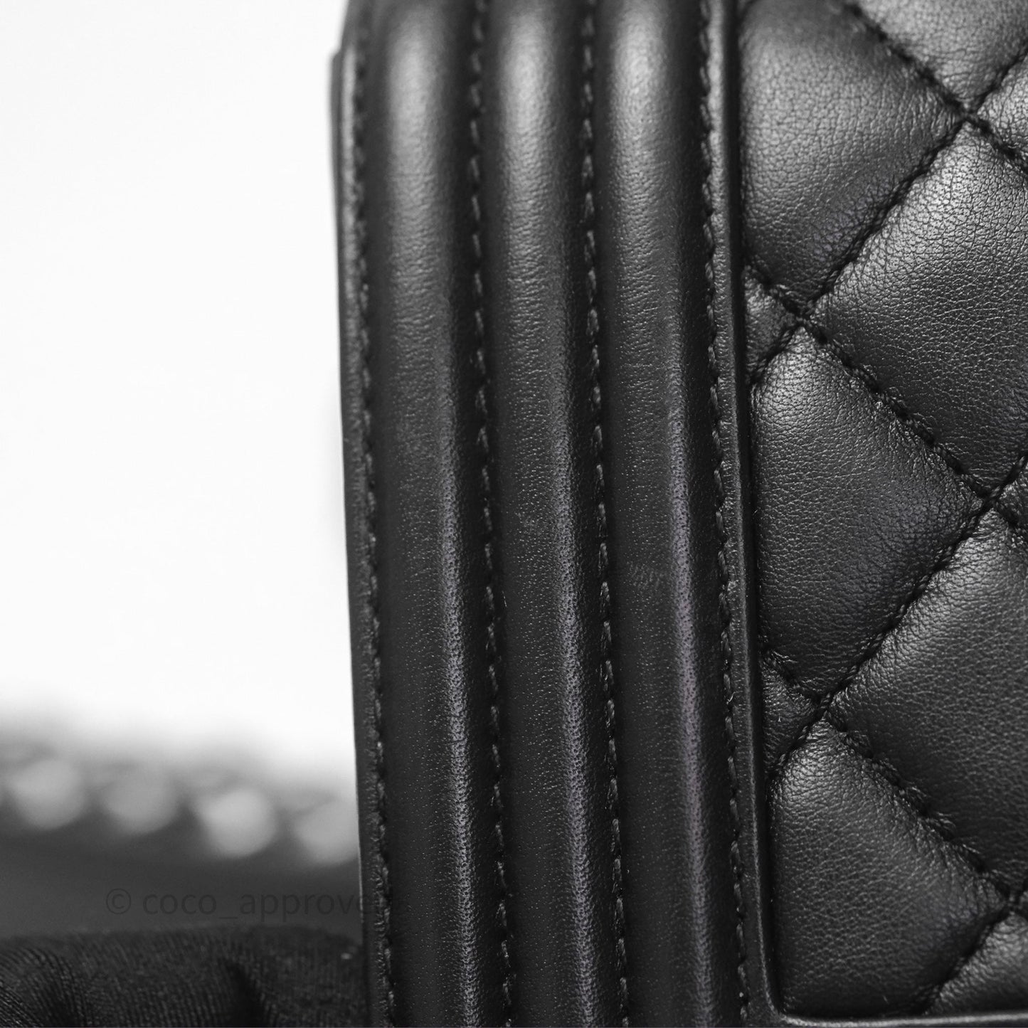 Chanel Small Boy Black Lambskin Ruthenium Hardware