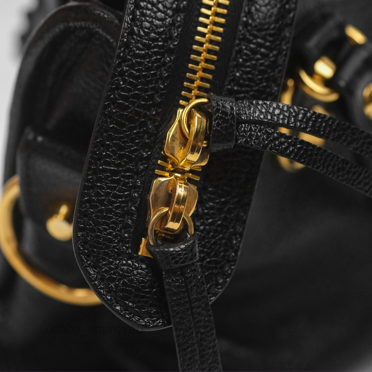 Balenciaga Classic Mini City Bag Black Grained Calfskin Gold Hardware