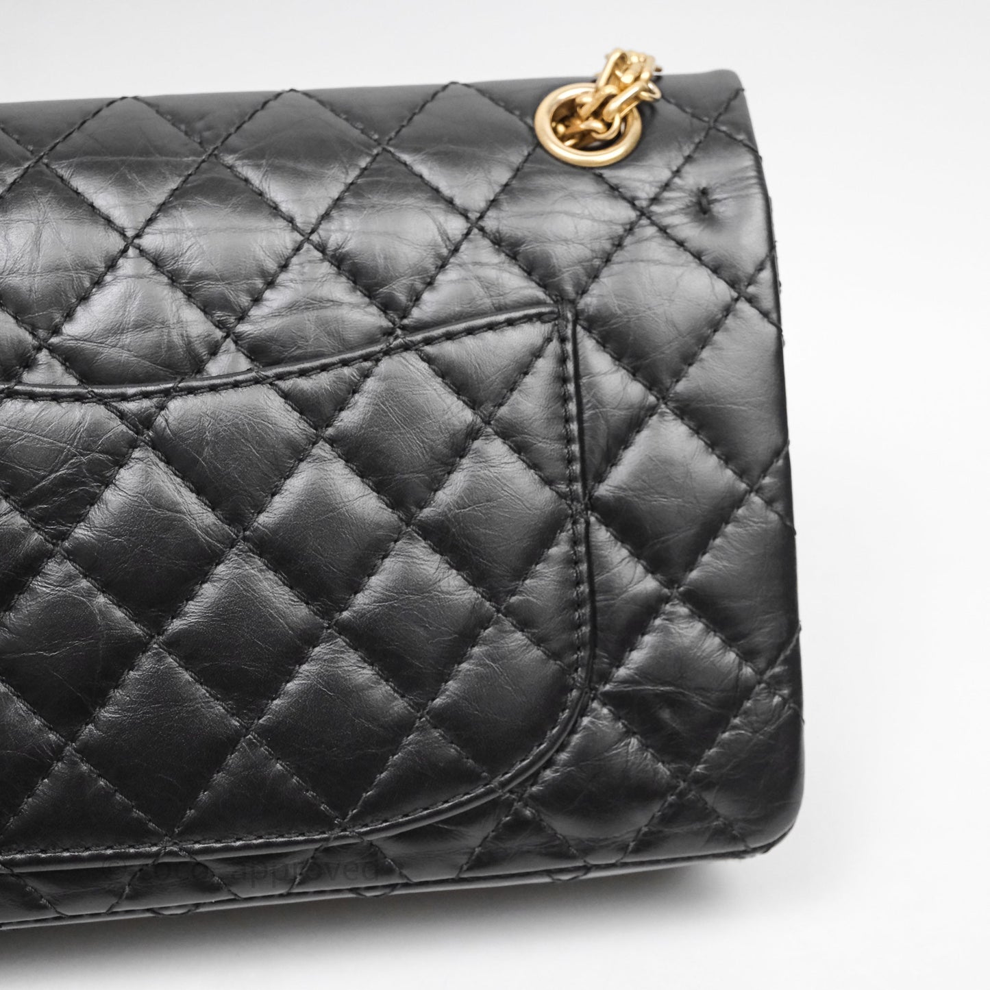 Chanel Reissue 225 Quilted Aged Calfskin Black Aged Gold Hardware