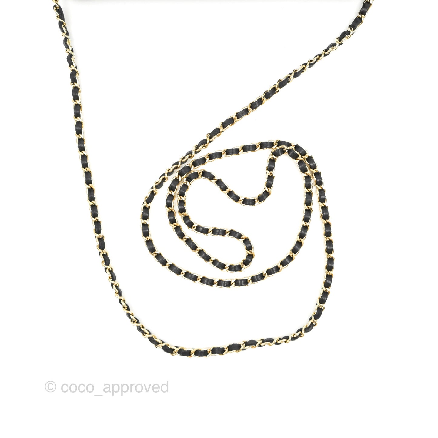 Chanel Golden Class Wallet On Chain WOC Black Patent Gold Hardware