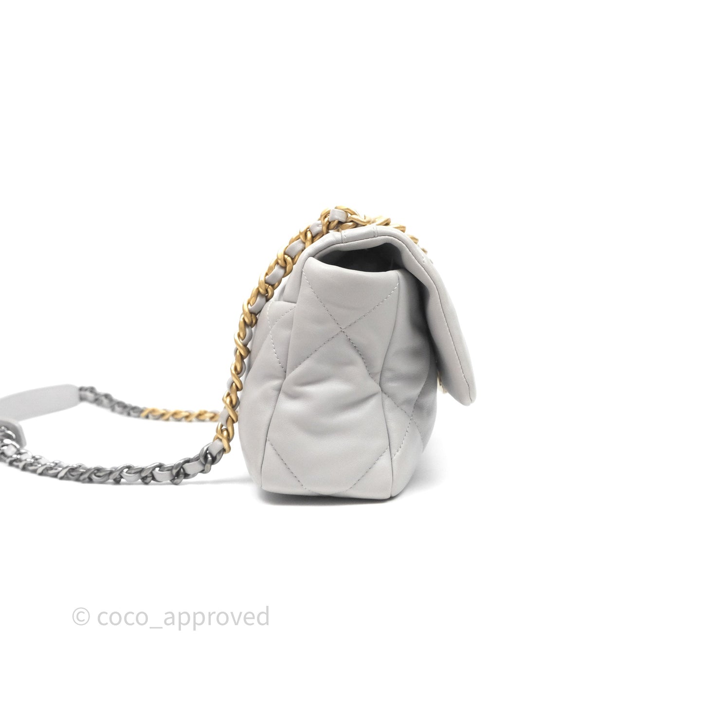 Chanel 19 Small Light Grey Mixed Hardware