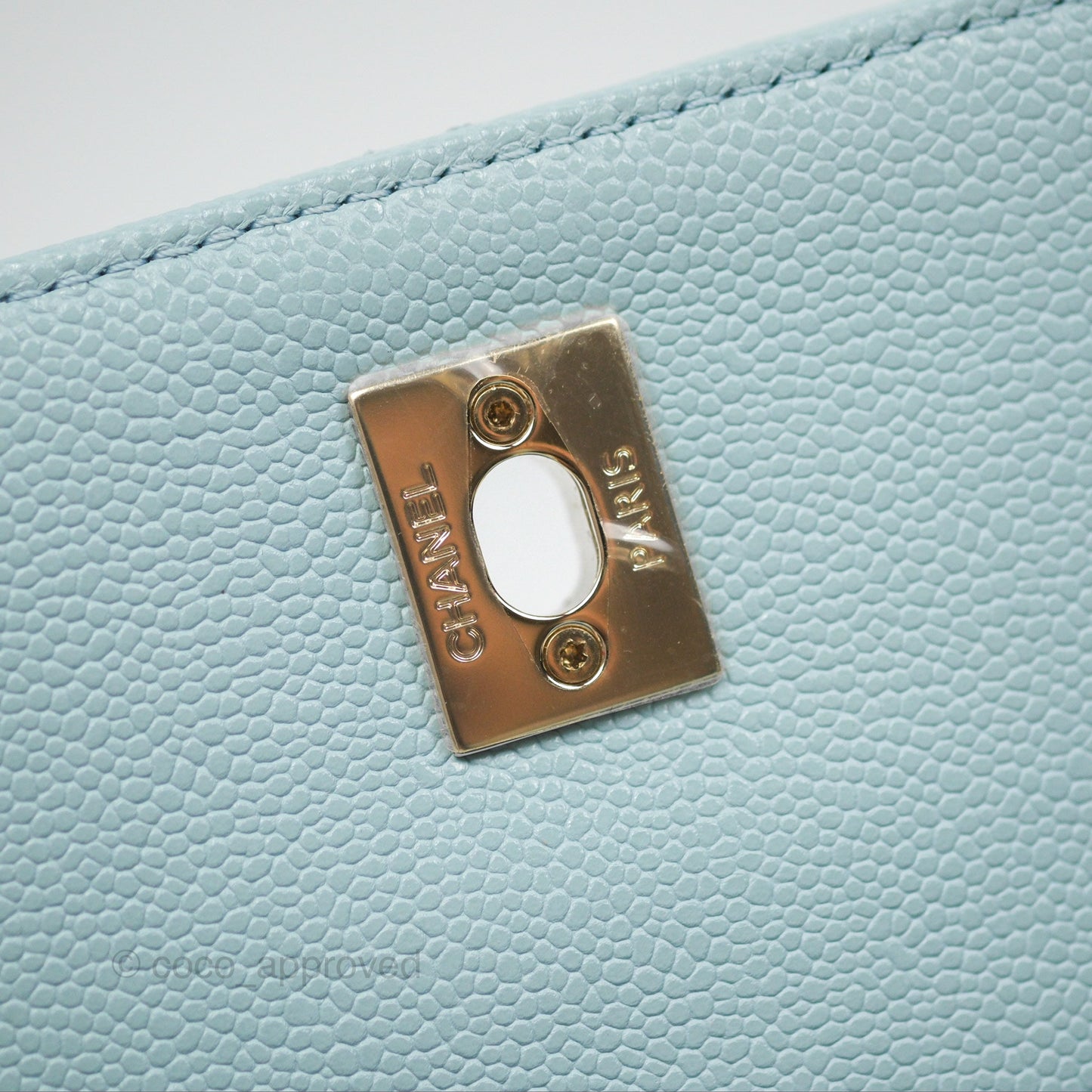 Chanel Quilted Small Business Affinity Flap Blue Caviar Gold Hardware