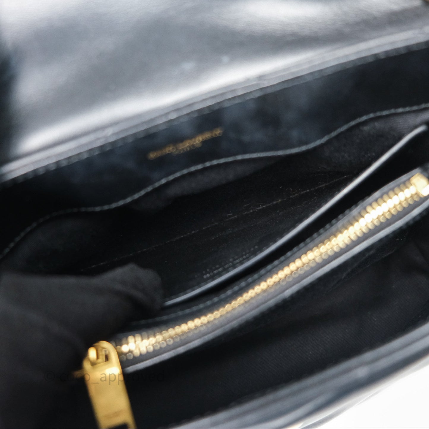 Saint Laurent Loulou Small Flap Bag Black Gold Hardware