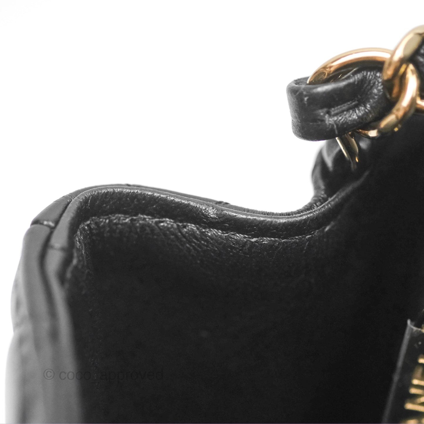 Chanel Mini Square Black Lambskin Gold Hardware