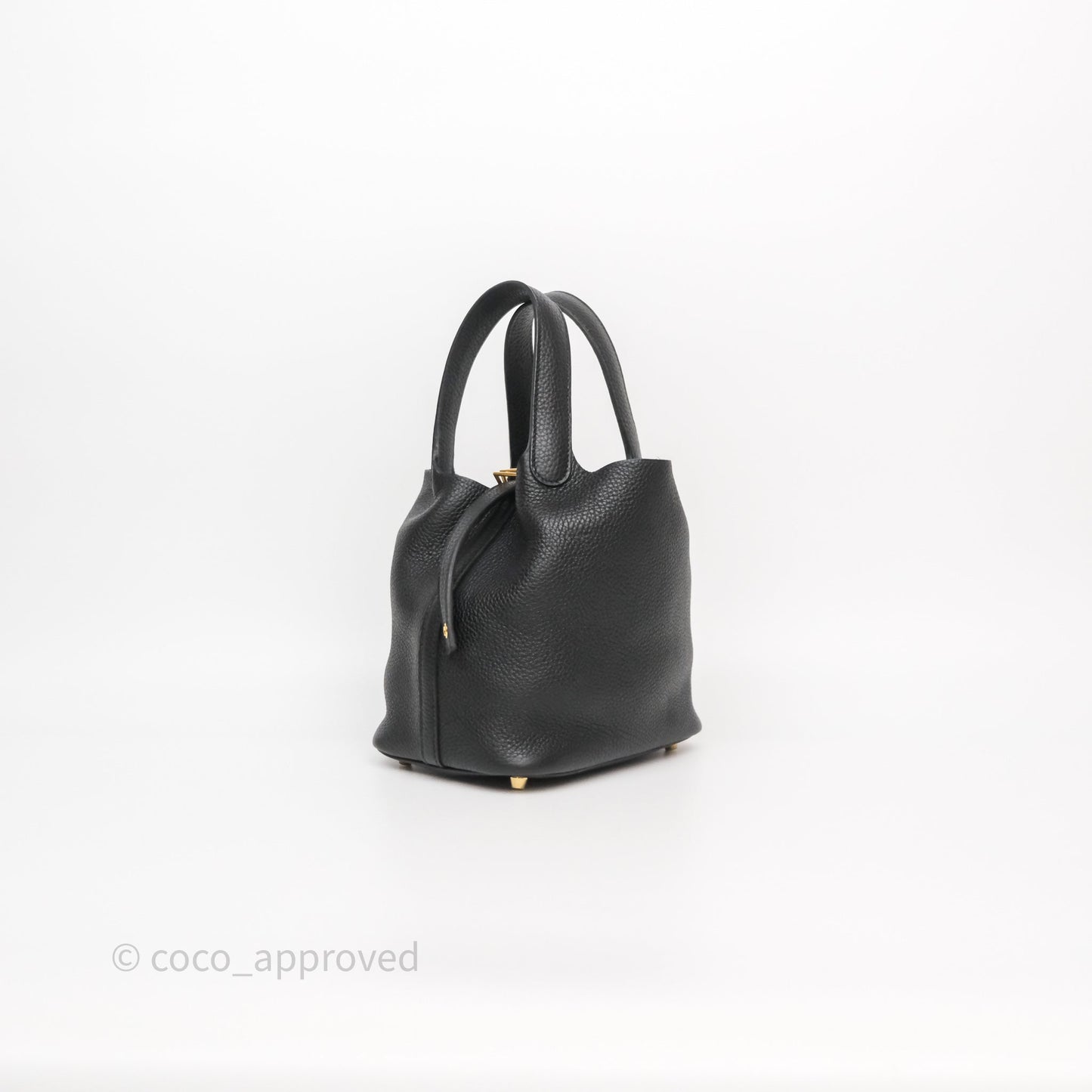 Hermès Picotin Lock 18 Black Noir 89 Clemence Gold Hardware