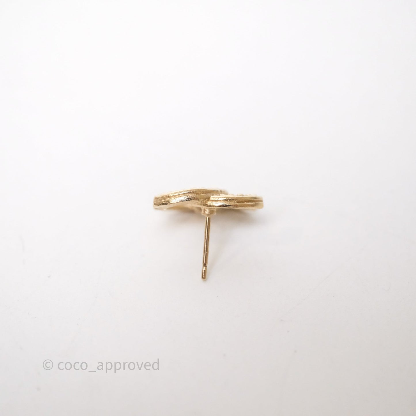 Chanel CC Earrings Gold Tone 21A