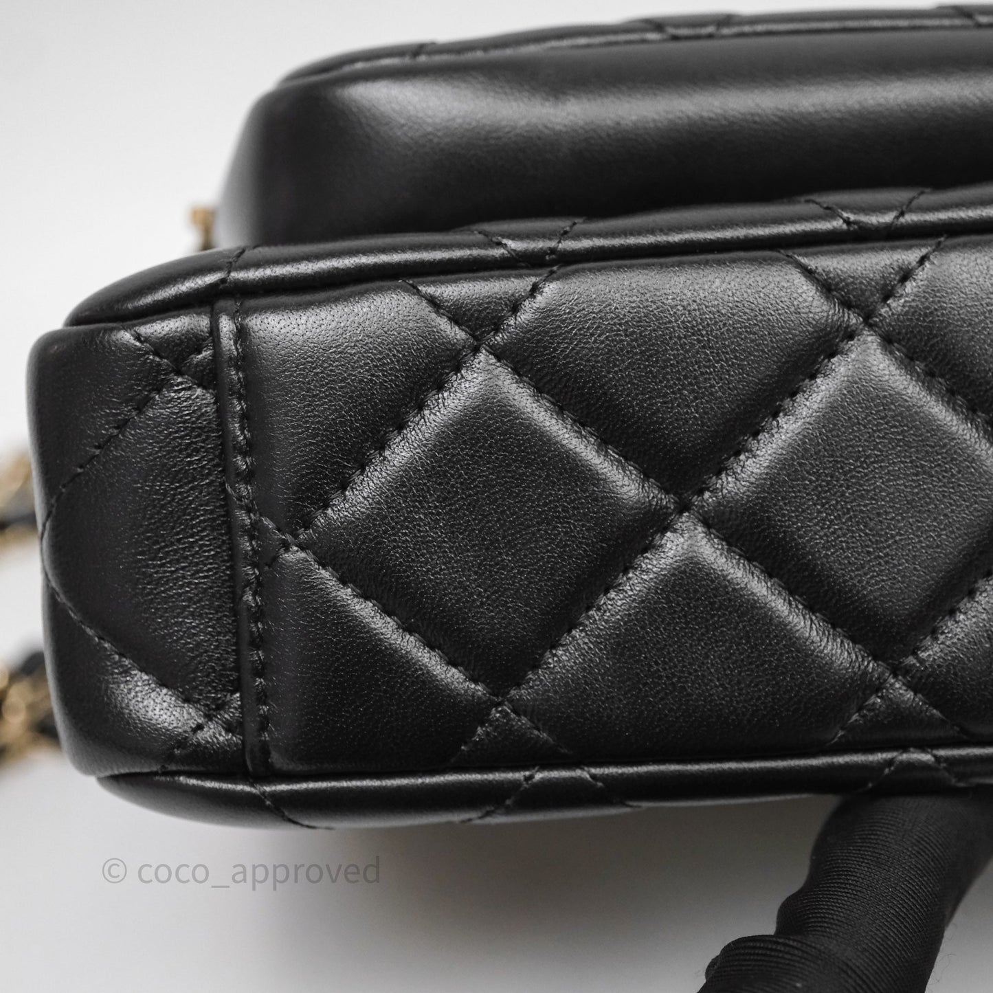 Chanel Camera Bag Black Lambskin Gold Hardware 25C